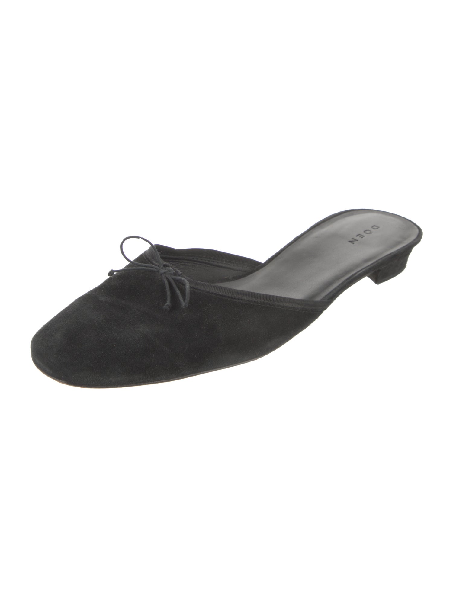 DÔEN Suede Bow Accents Mules